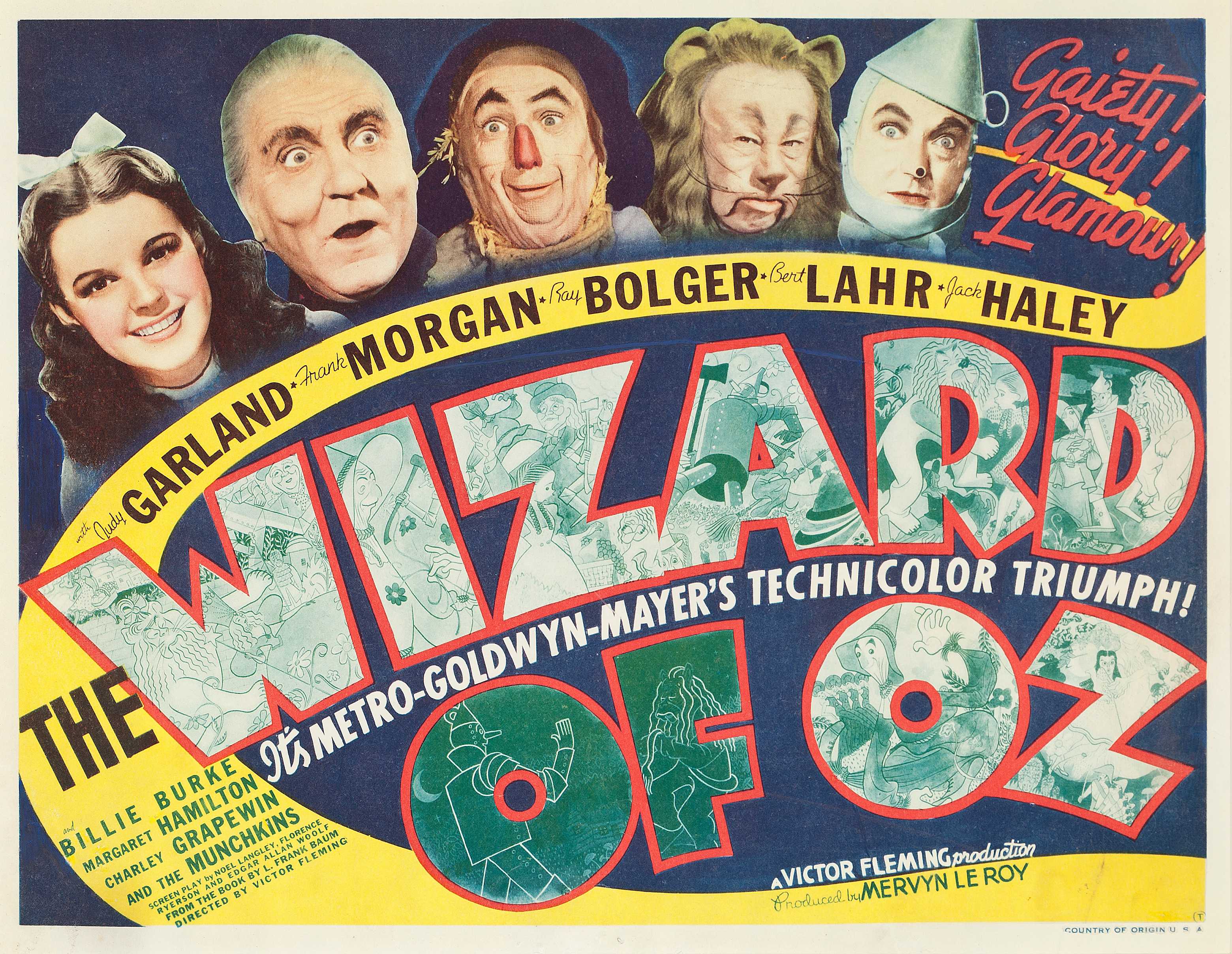 THE WIZARD OF OZ 1939 39 CLASSIC ORIGINAL CINEMA FILM MOVIE PRINT PREMIUM POSTER